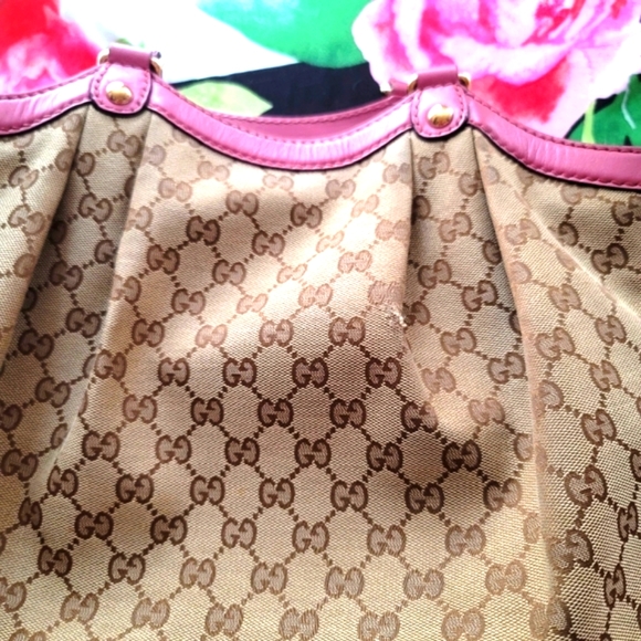 Gucci Monogram Canvas Leather Sukey Tote - Picture 14 of 15